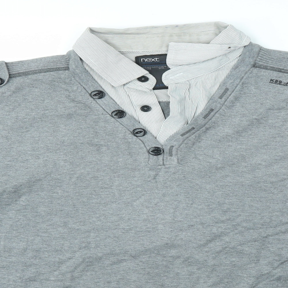 NEXT Mens Grey    T-Shirt Size M