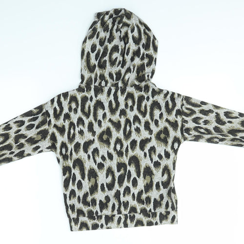 Matalan Girls Multicoloured Animal Print  Pullover Hoodie Size 7 Years