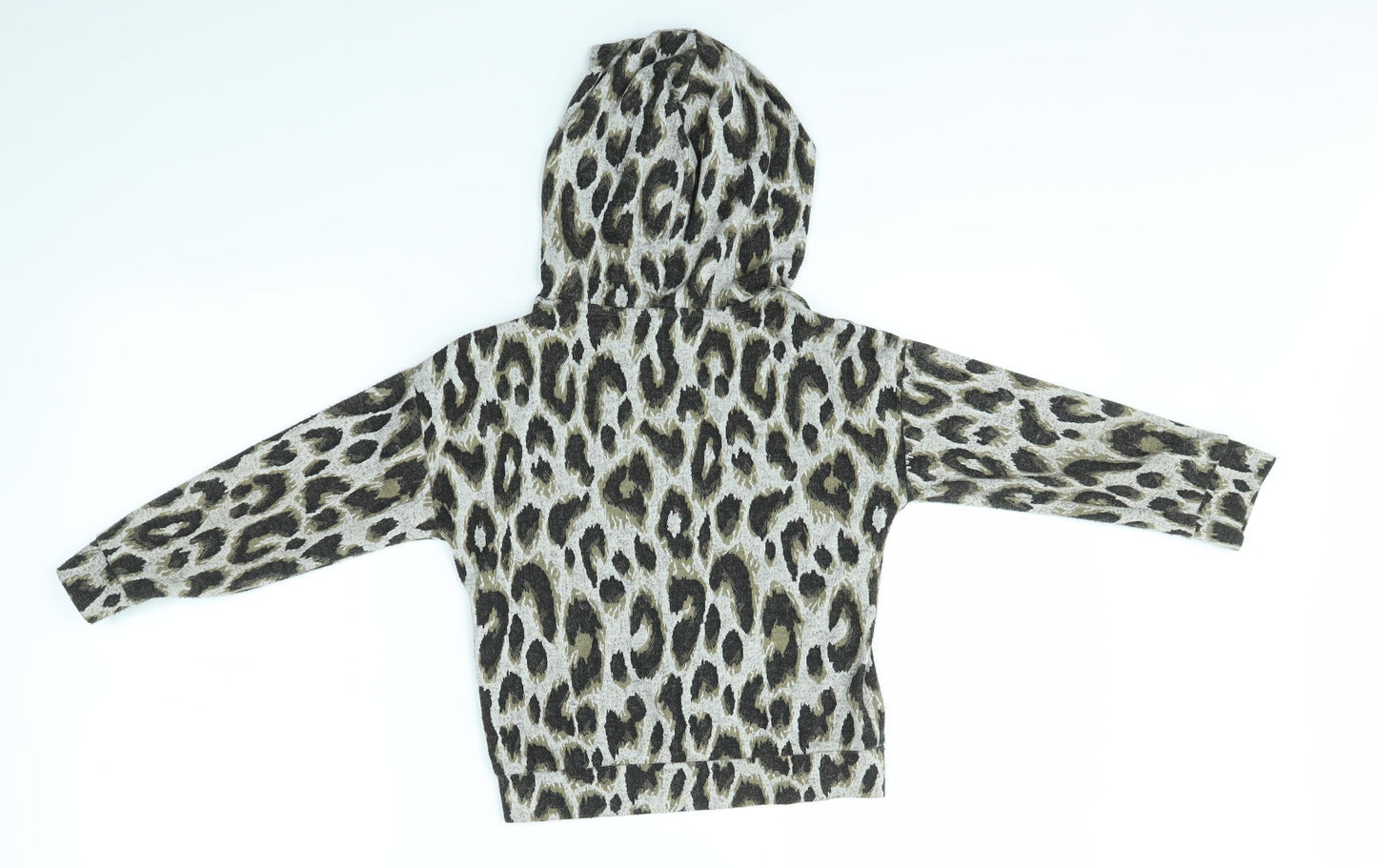 Matalan Girls Multicoloured Animal Print  Pullover Hoodie Size 7 Years