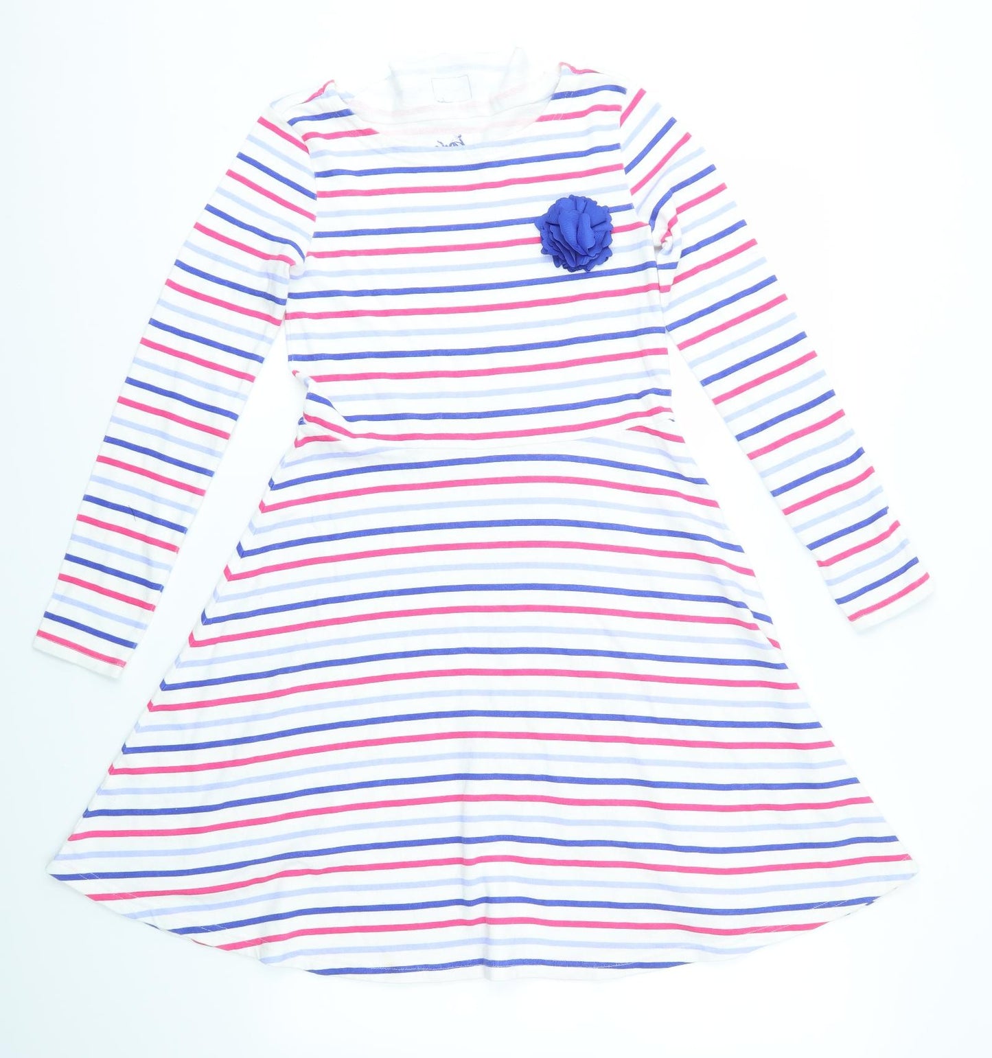 Joules Girls Multicoloured Striped  A-Line  Size 11-12 Years