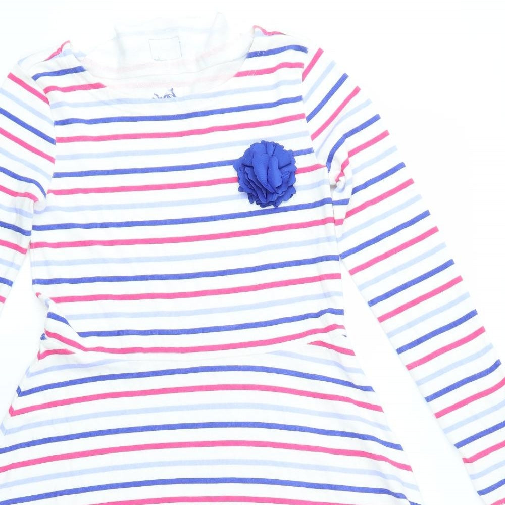 Joules Girls Multicoloured Striped  A-Line  Size 11-12 Years