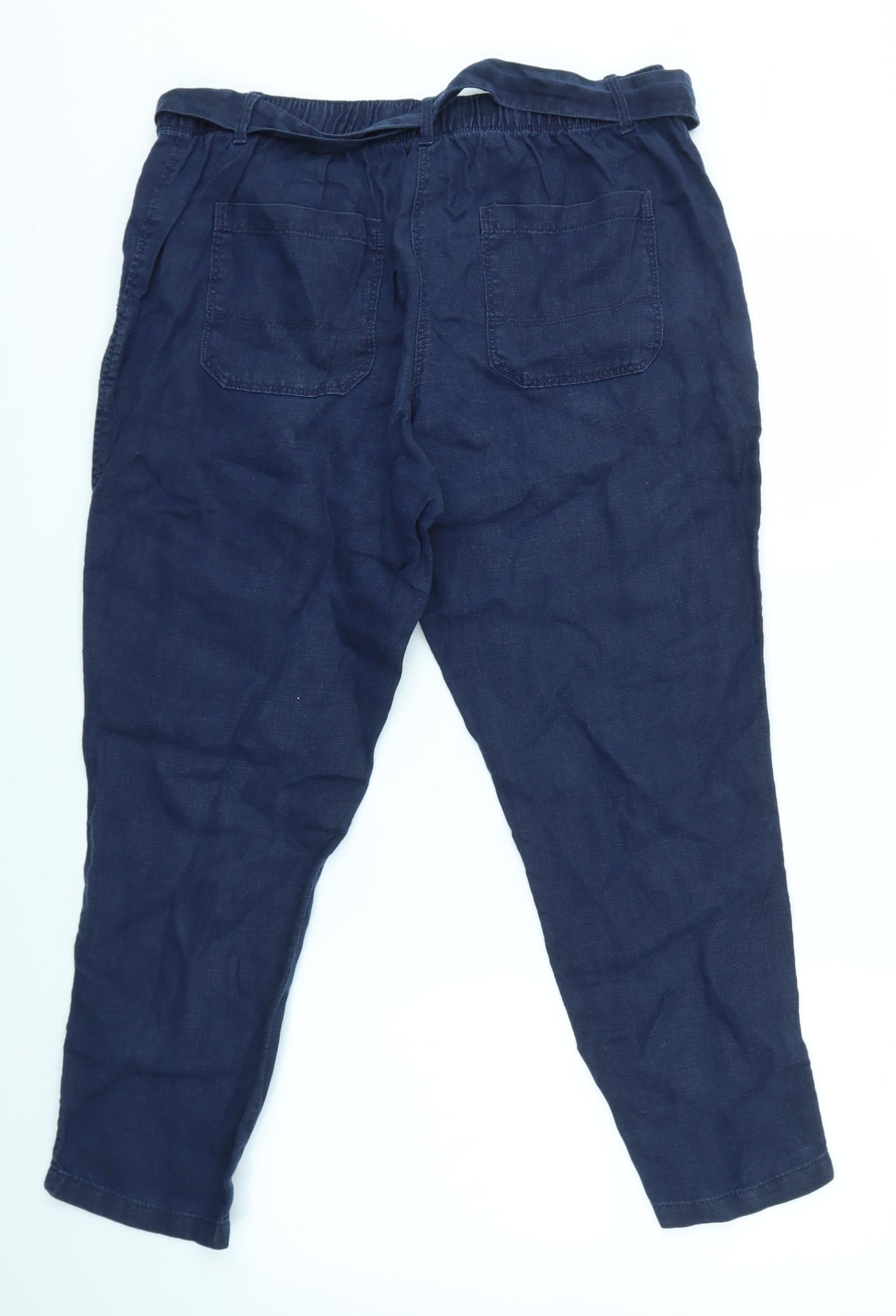 M&S Womens Blue   Trousers  Size 12 L27 in