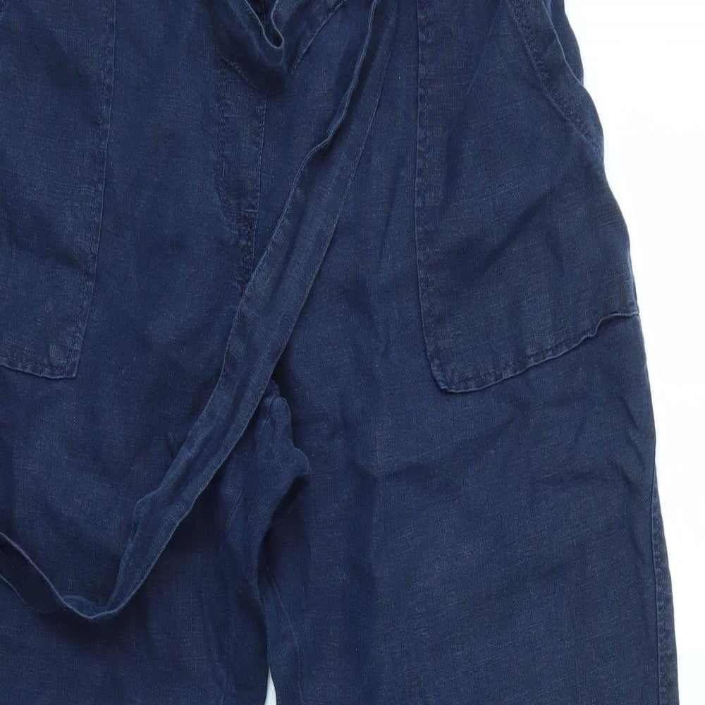 M&S Womens Blue   Trousers  Size 12 L27 in