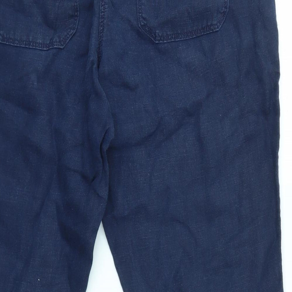 M&S Womens Blue   Trousers  Size 12 L27 in