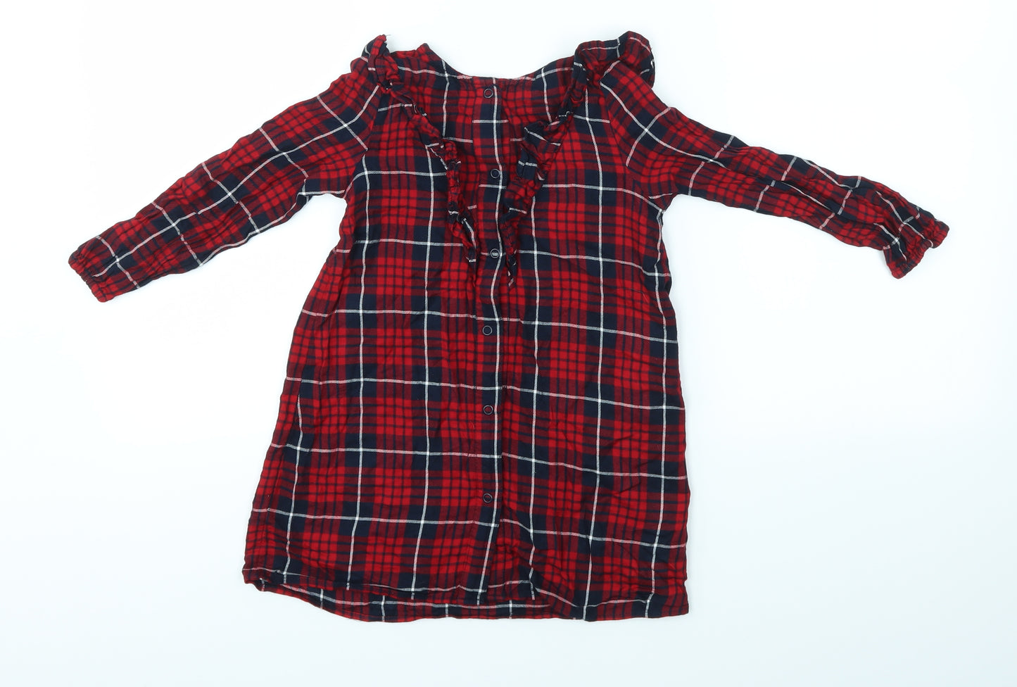 F&F Girls Multicoloured Check  A-Line  Size 5-6 Years