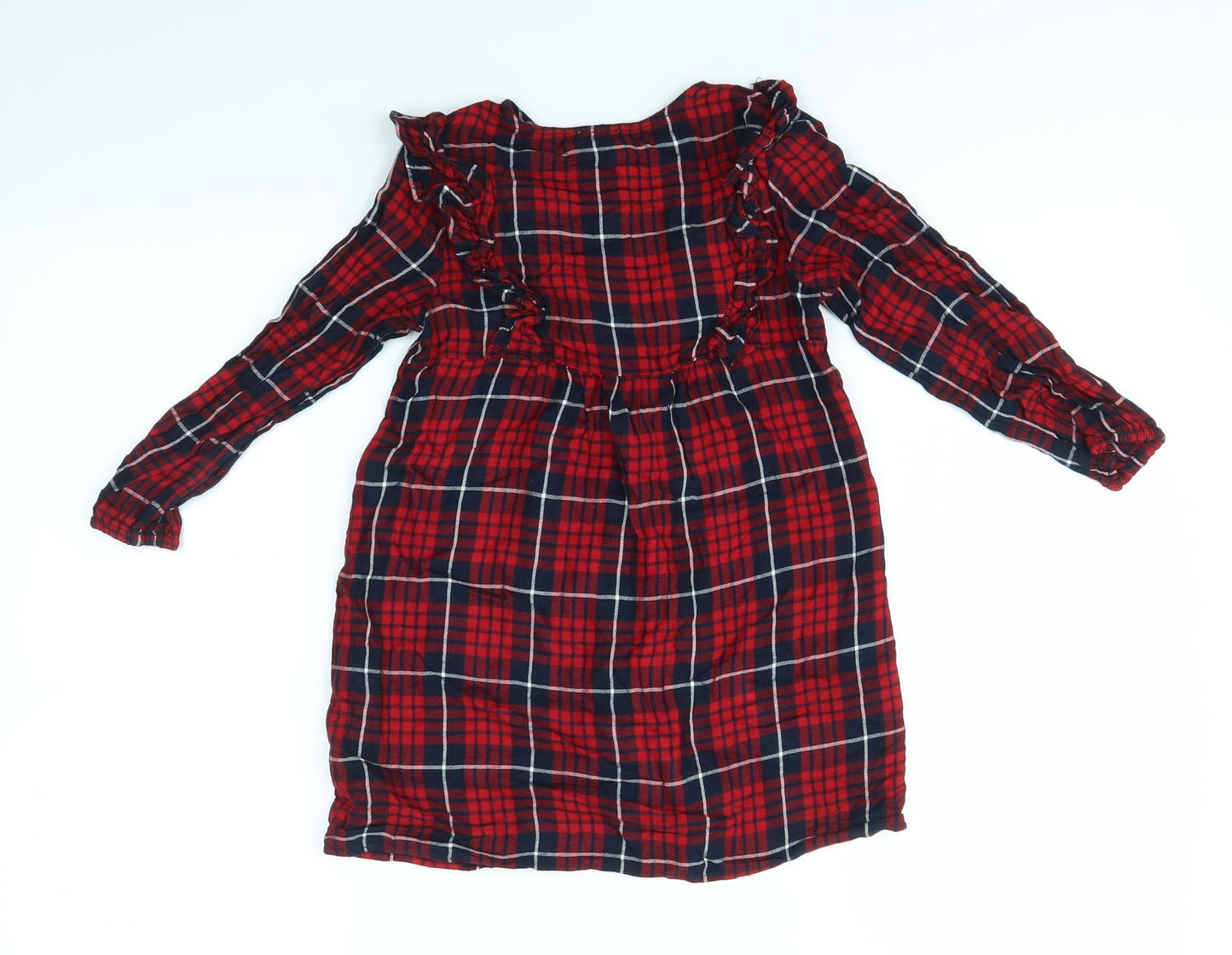 F&F Girls Multicoloured Check  A-Line  Size 5-6 Years