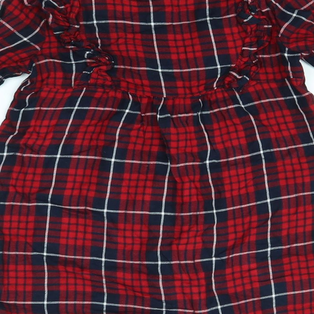 F&F Girls Multicoloured Check  A-Line  Size 5-6 Years