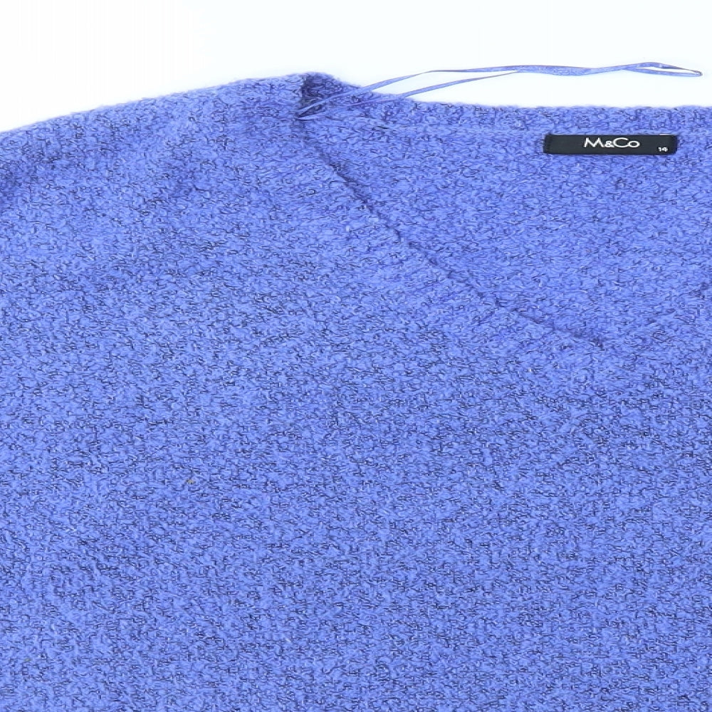 M&Co Womens Blue   Pullover Jumper Size 14