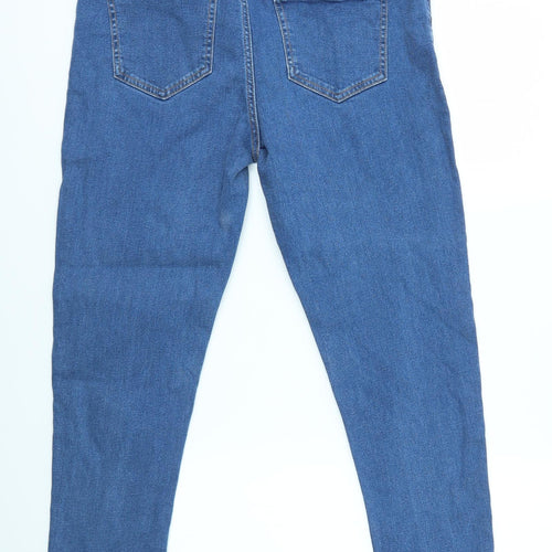 M&S Womens Blue   Skinny Jeans Size 14 L25 in - SHORT