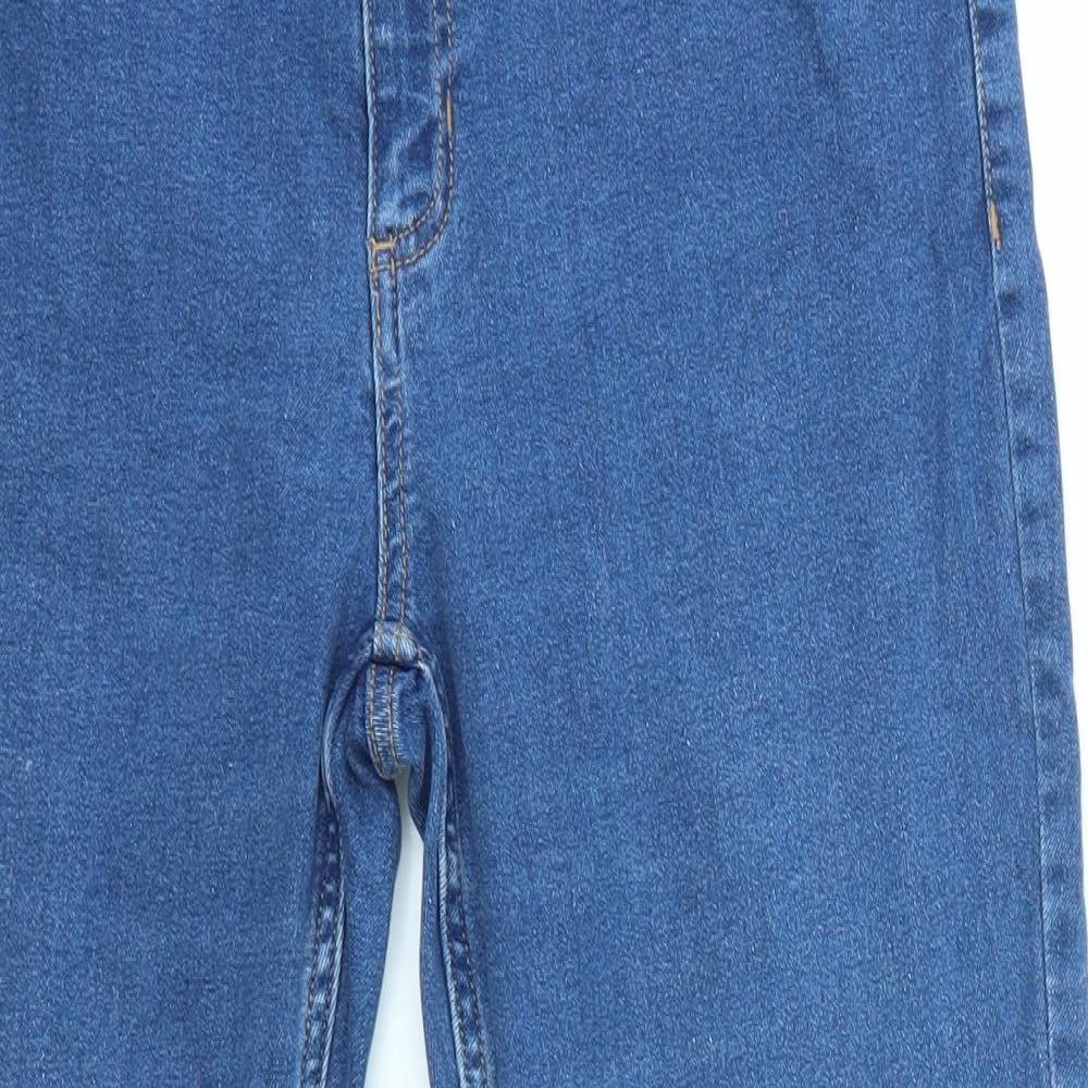 M&S Womens Blue   Skinny Jeans Size 14 L25 in - SHORT