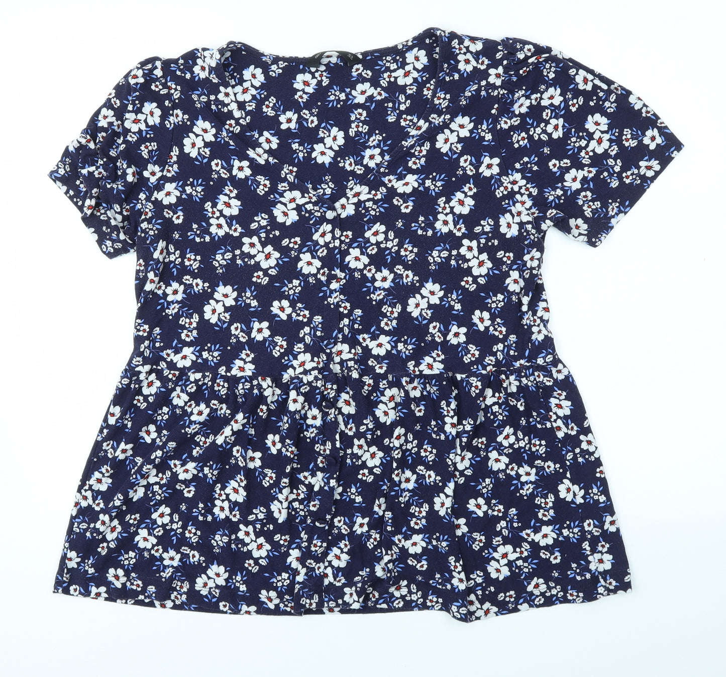F&F Womens Multicoloured Floral  Basic Blouse Size 14