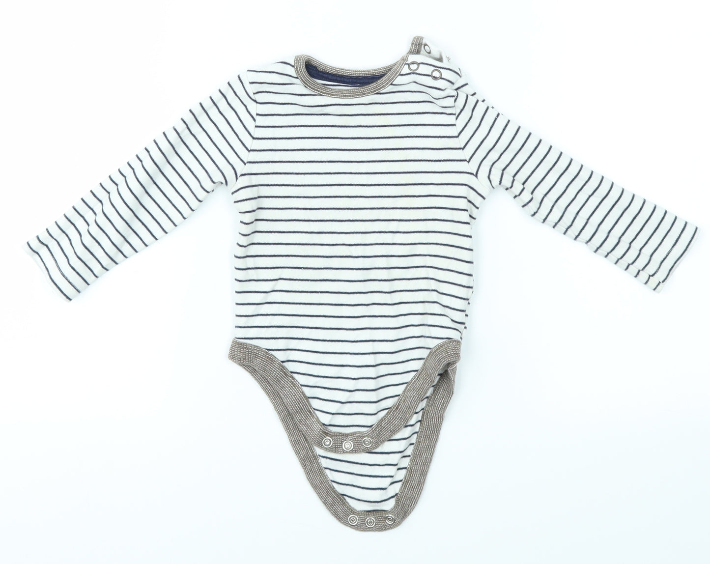 George Baby Multicoloured Striped  Babygrow One-Piece Size 9-12 Months