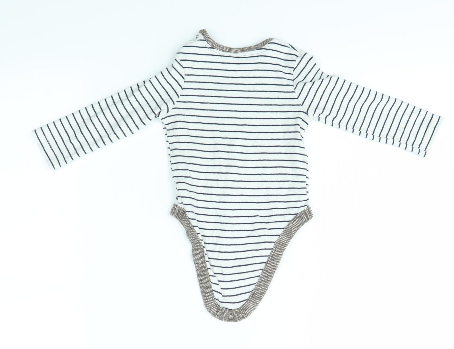 George Baby Multicoloured Striped  Babygrow One-Piece Size 9-12 Months