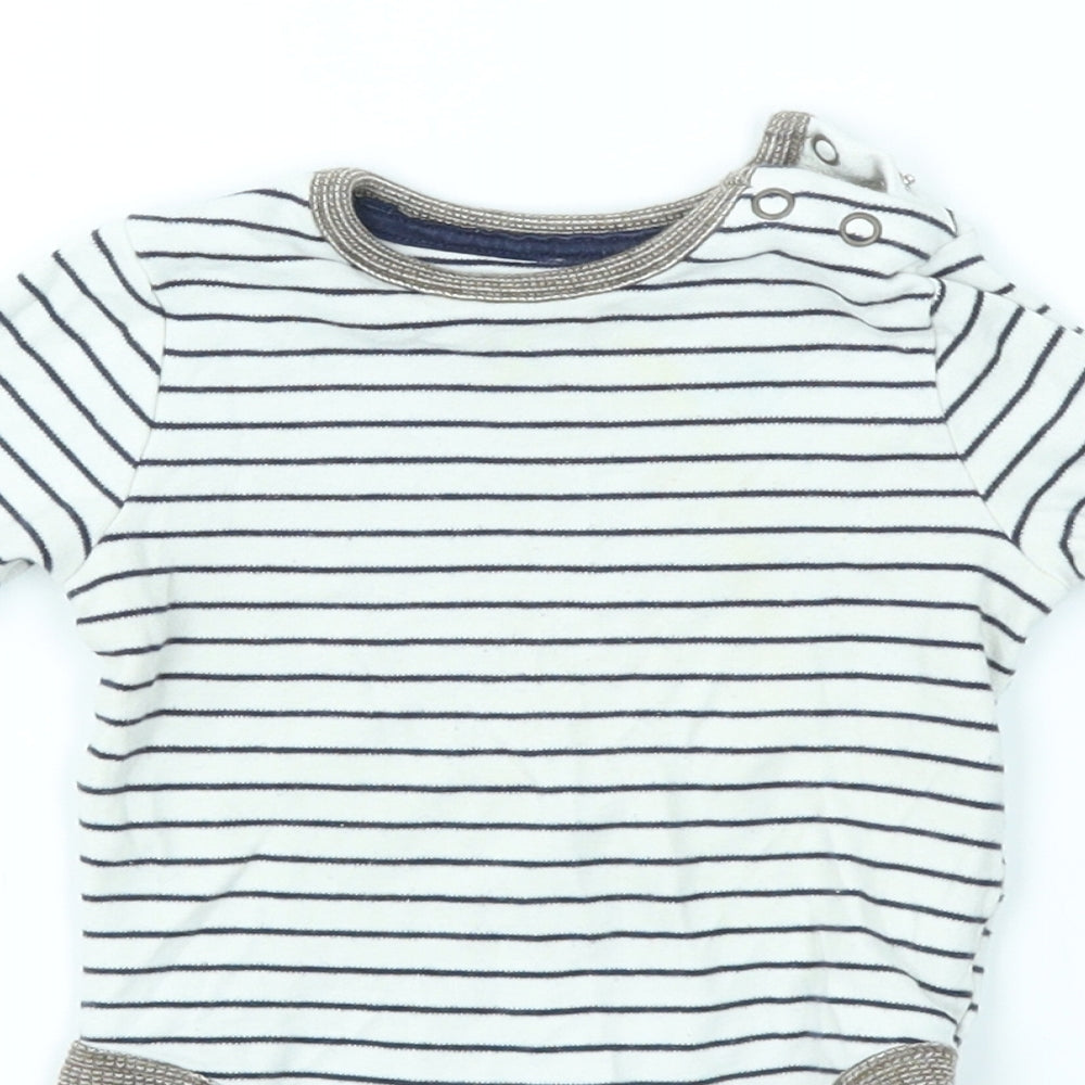 George Baby Multicoloured Striped  Babygrow One-Piece Size 9-12 Months
