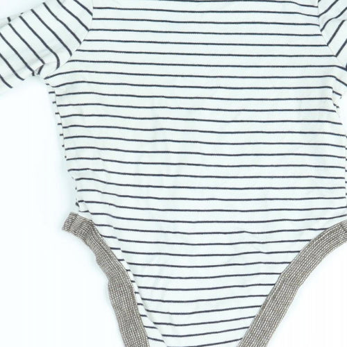 George Baby Multicoloured Striped  Babygrow One-Piece Size 9-12 Months