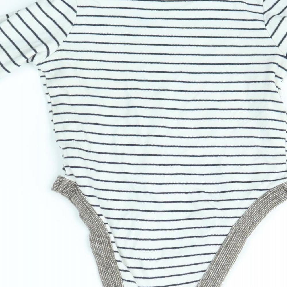 George Baby Multicoloured Striped  Babygrow One-Piece Size 9-12 Months