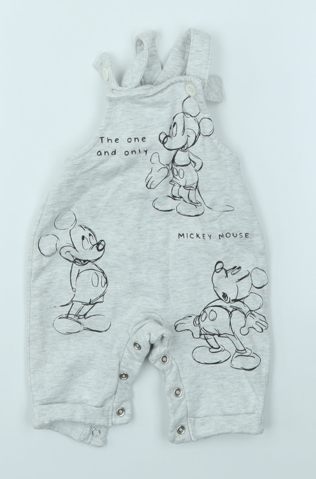 Disney Baby Multicoloured   Dungaree One-Piece Size 0-3 Months  - MICKEY MOUSE