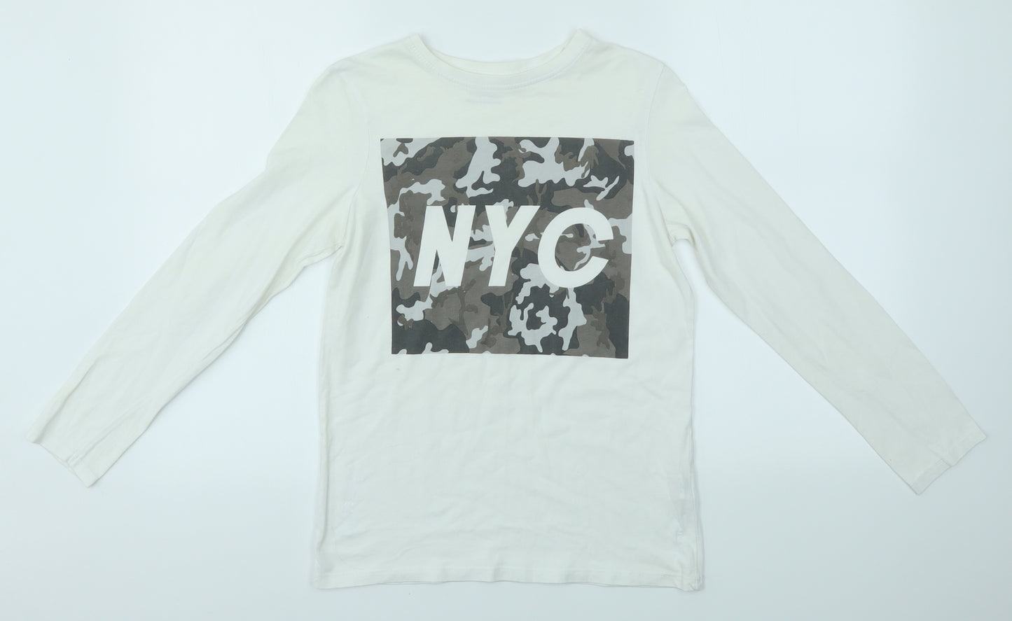 Primark Boys White   Basic T-Shirt Size 11-12 Years  - NYC