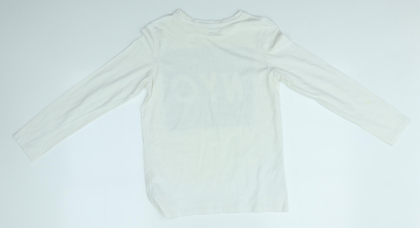 Primark Boys White   Basic T-Shirt Size 11-12 Years  - NYC