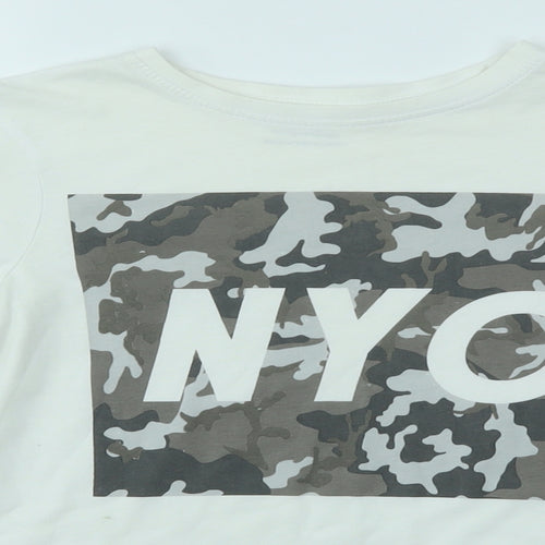 Primark Boys White   Basic T-Shirt Size 11-12 Years  - NYC
