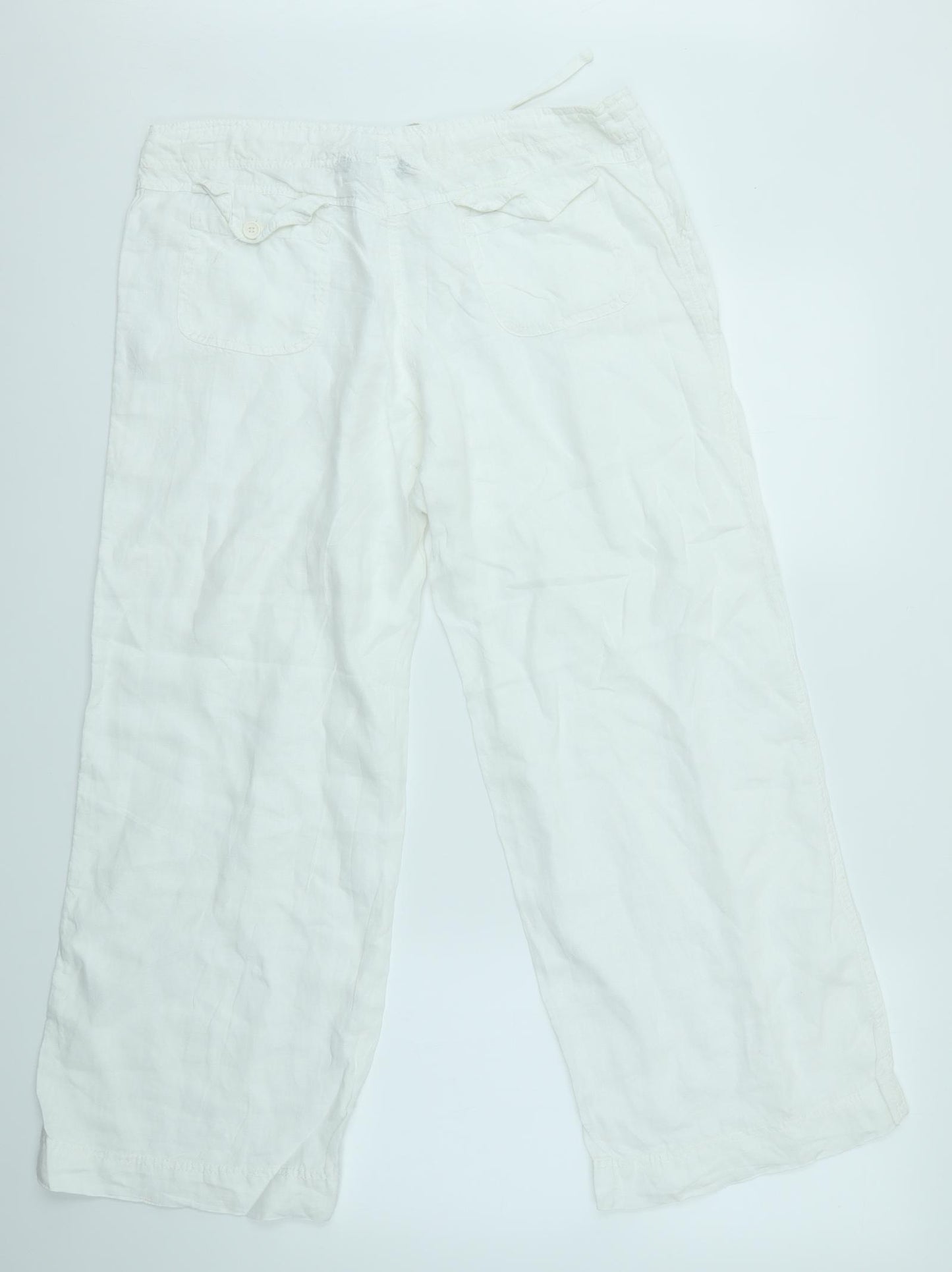 Primark Womens White   Trousers  Size 12 L28 in