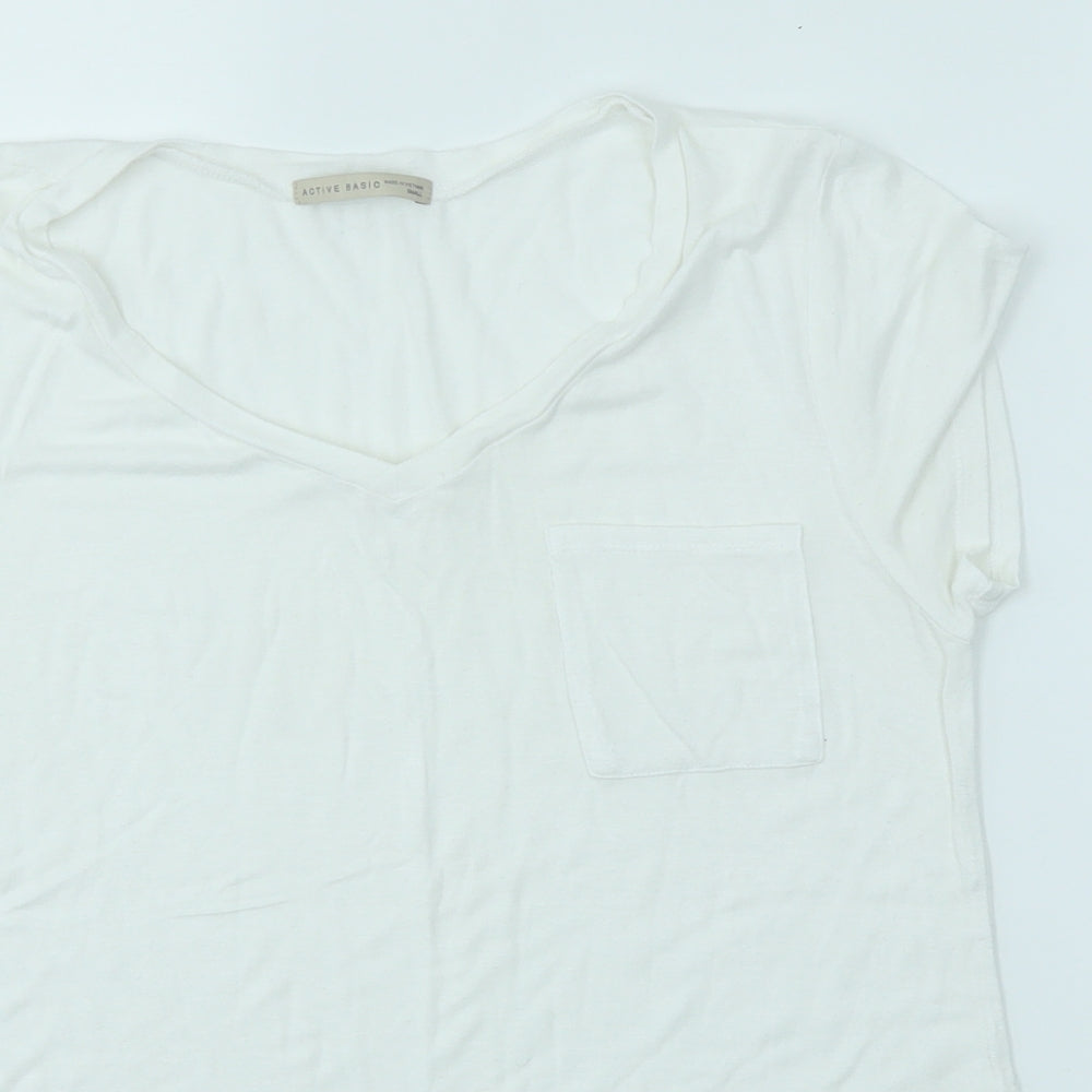 Active Basic Womens White   Basic T-Shirt Size S