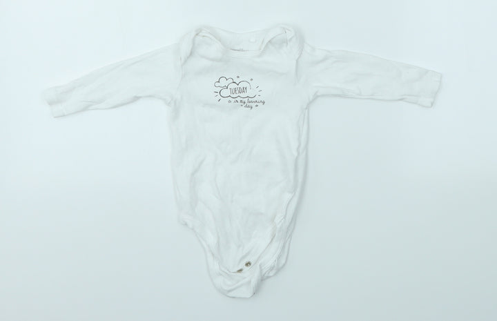 LUPILO Baby White Babygrow One-Piece Size 3-6 Months