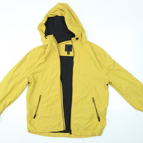 H&M Womens Yellow   Overcoat Coat Size M