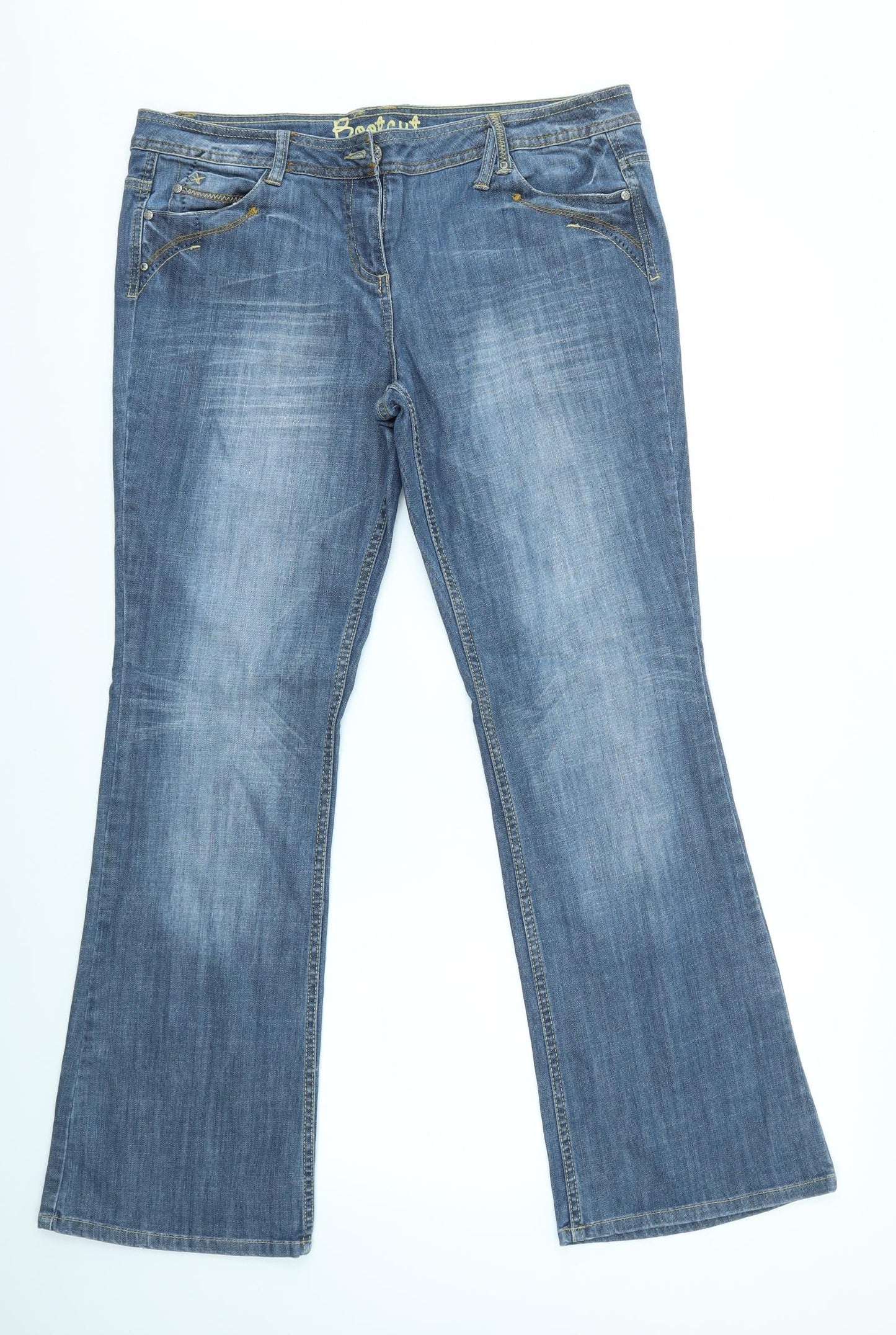George Womens Blue   Bootcut Jeans Size 16 L30 in