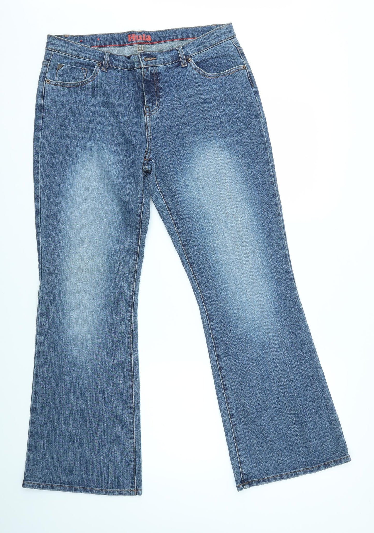New Look Womens Blue   Bootcut Jeans Size 14 L29 in