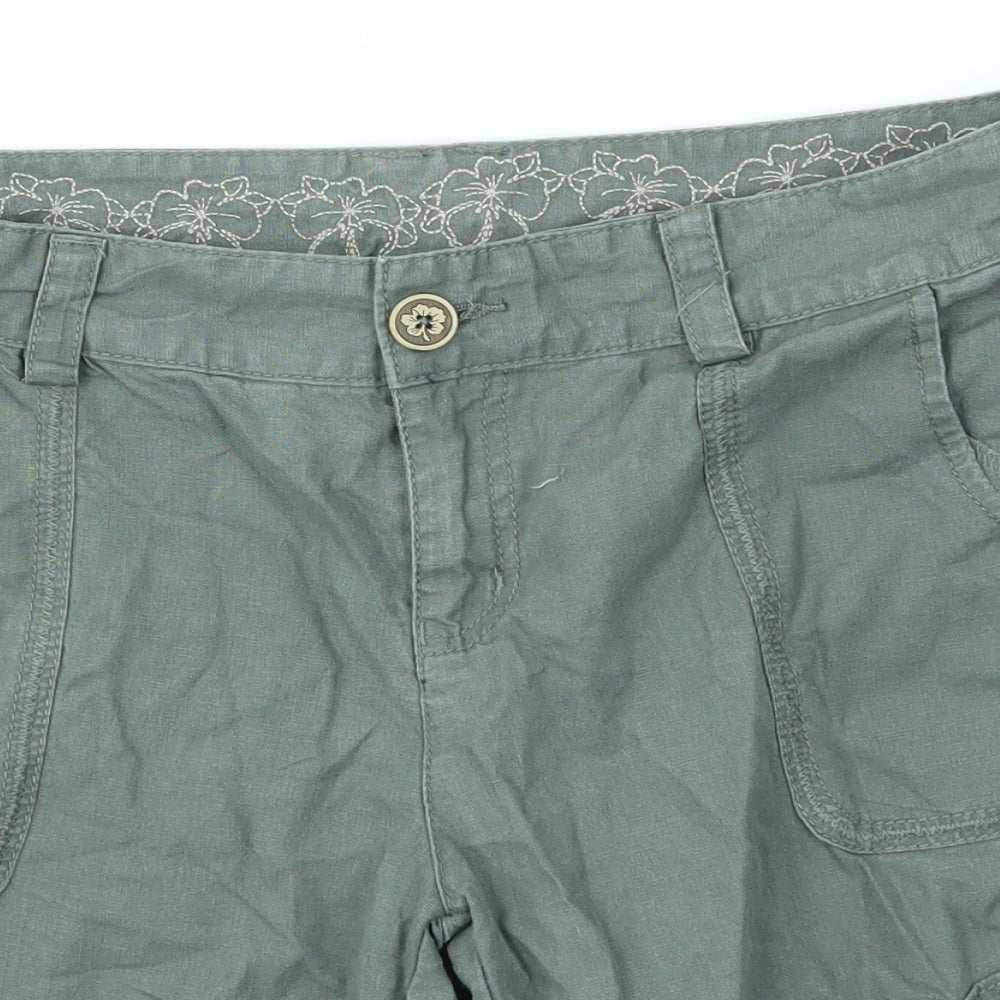 MANTARAY Womens Green   Sweat Shorts Size 14