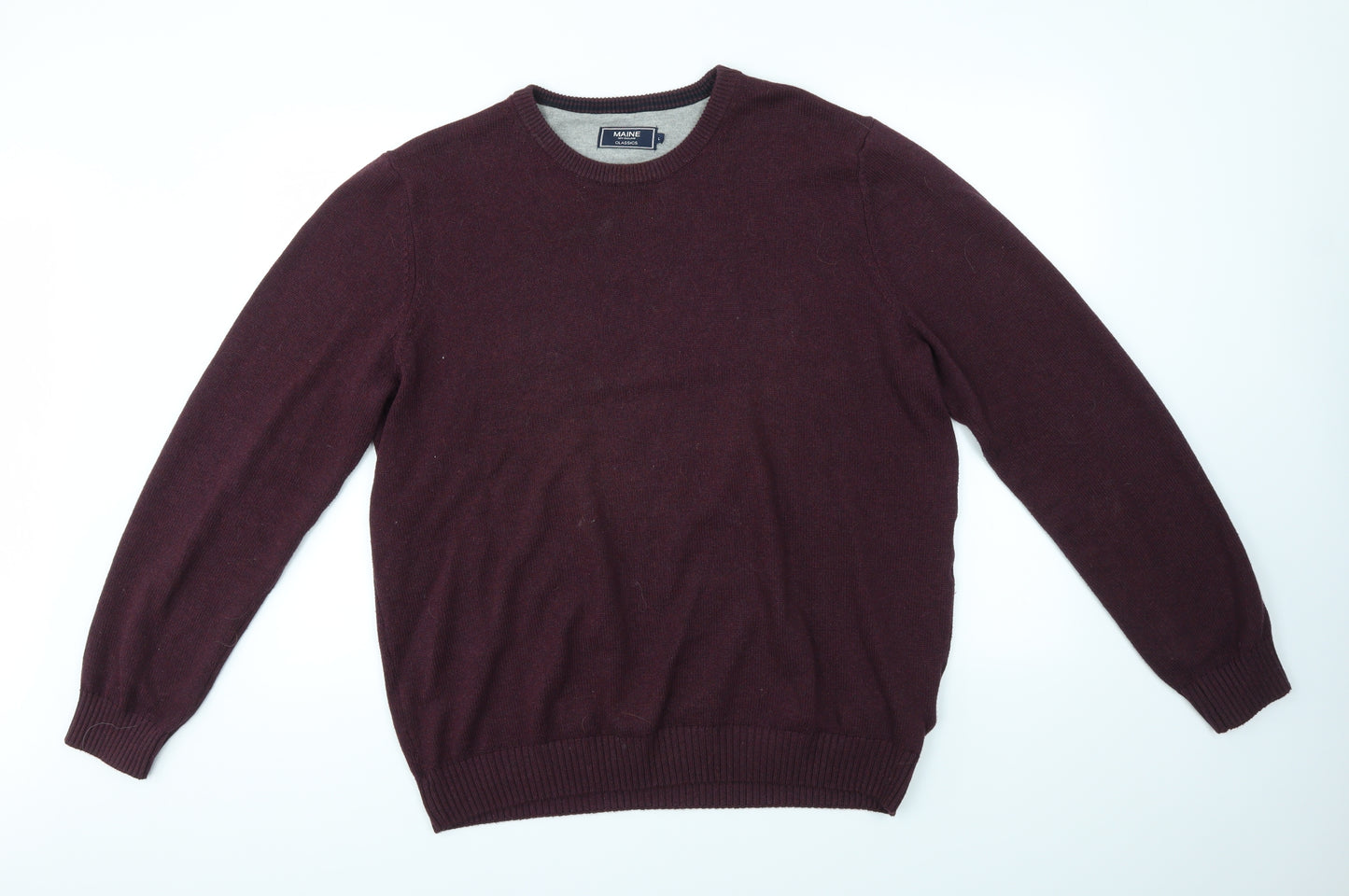Maine Mens Purple   Pullover Jumper Size M