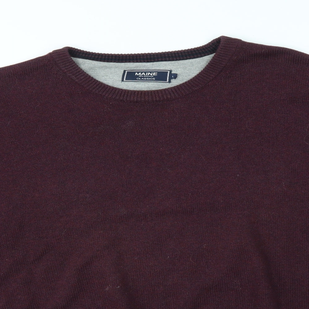 Maine Mens Purple   Pullover Jumper Size M