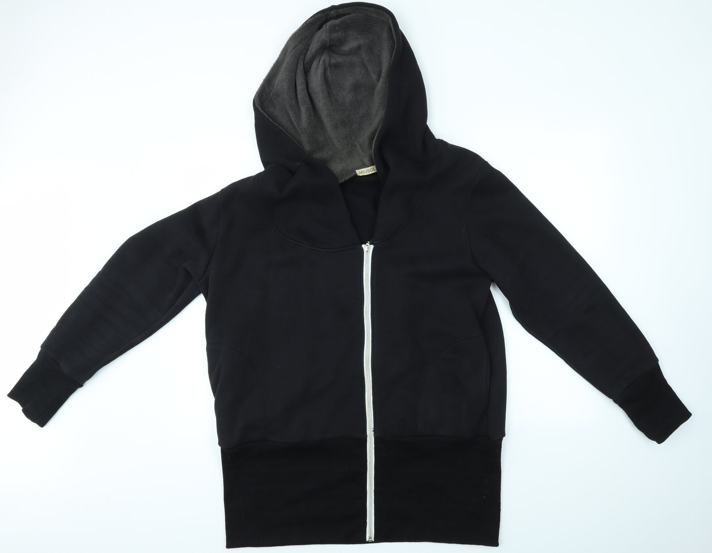 Miusol Mens Black   Full Zip Hoodie Size Big 5X