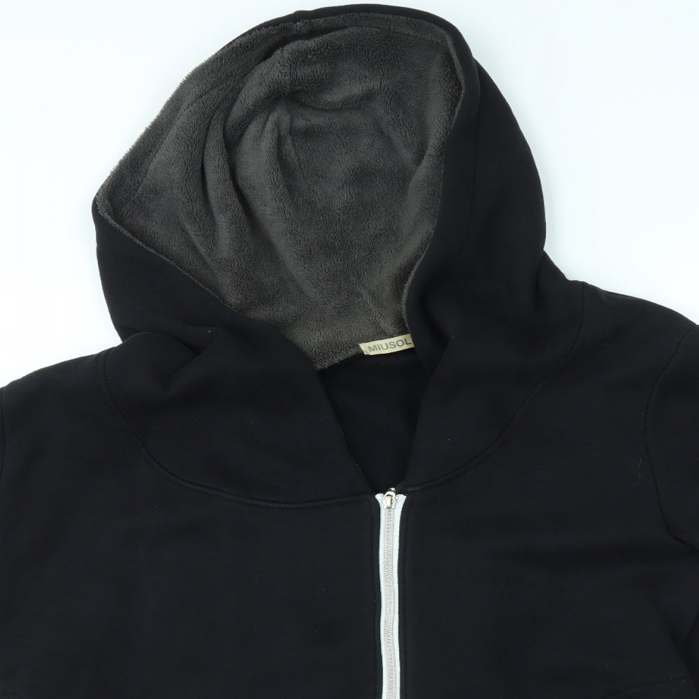 Miusol Mens Black   Full Zip Hoodie Size Big 5X