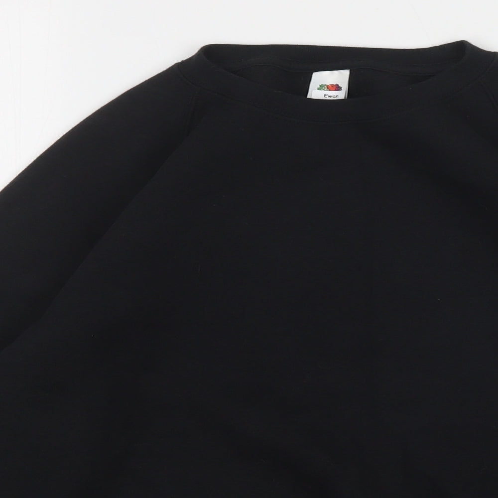 Fruit of the Loom Boys Black   Pullover Sweatshirt Size 12-13 Years