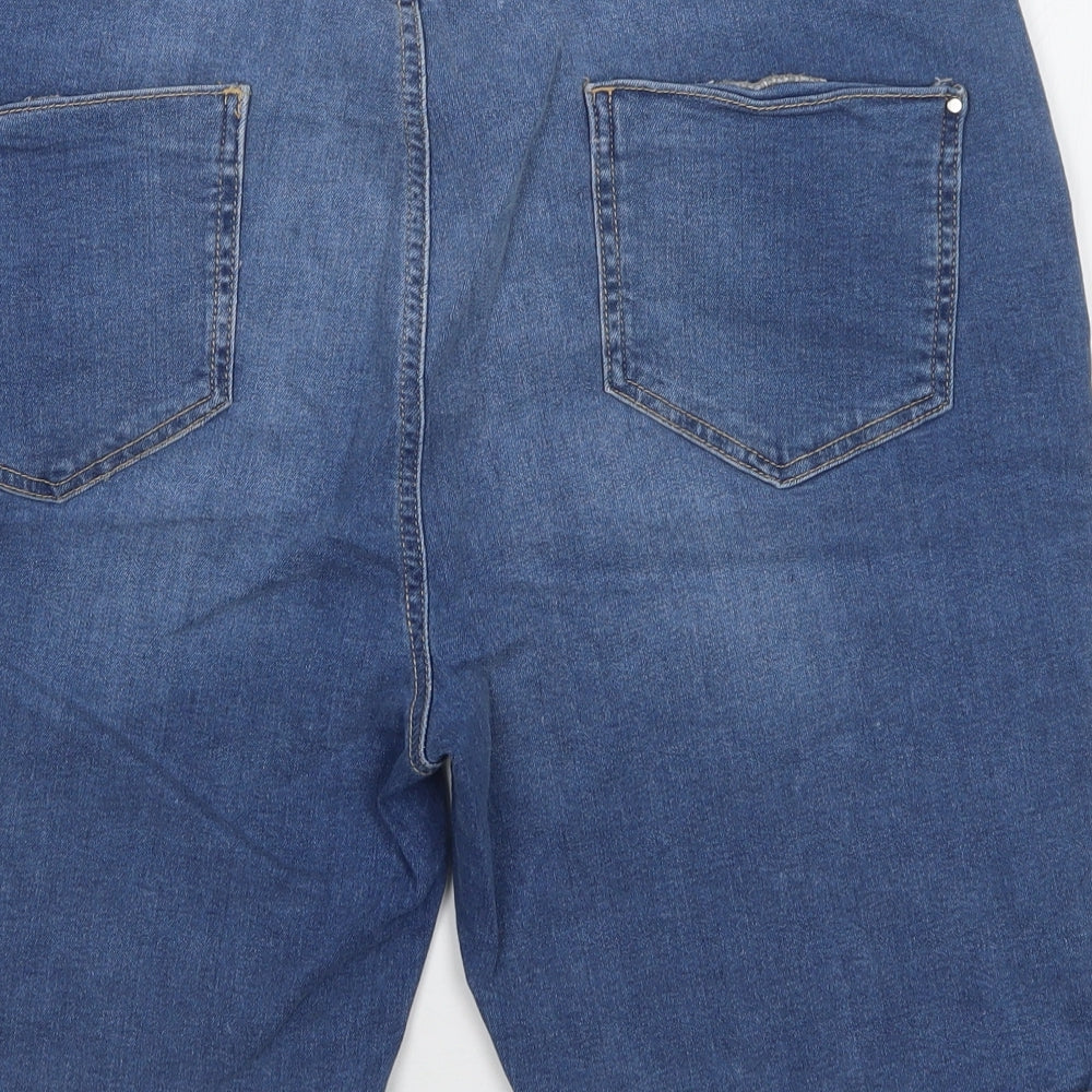 Dorothy Perkins Womens Blue  Denim Bermuda Shorts Size 18