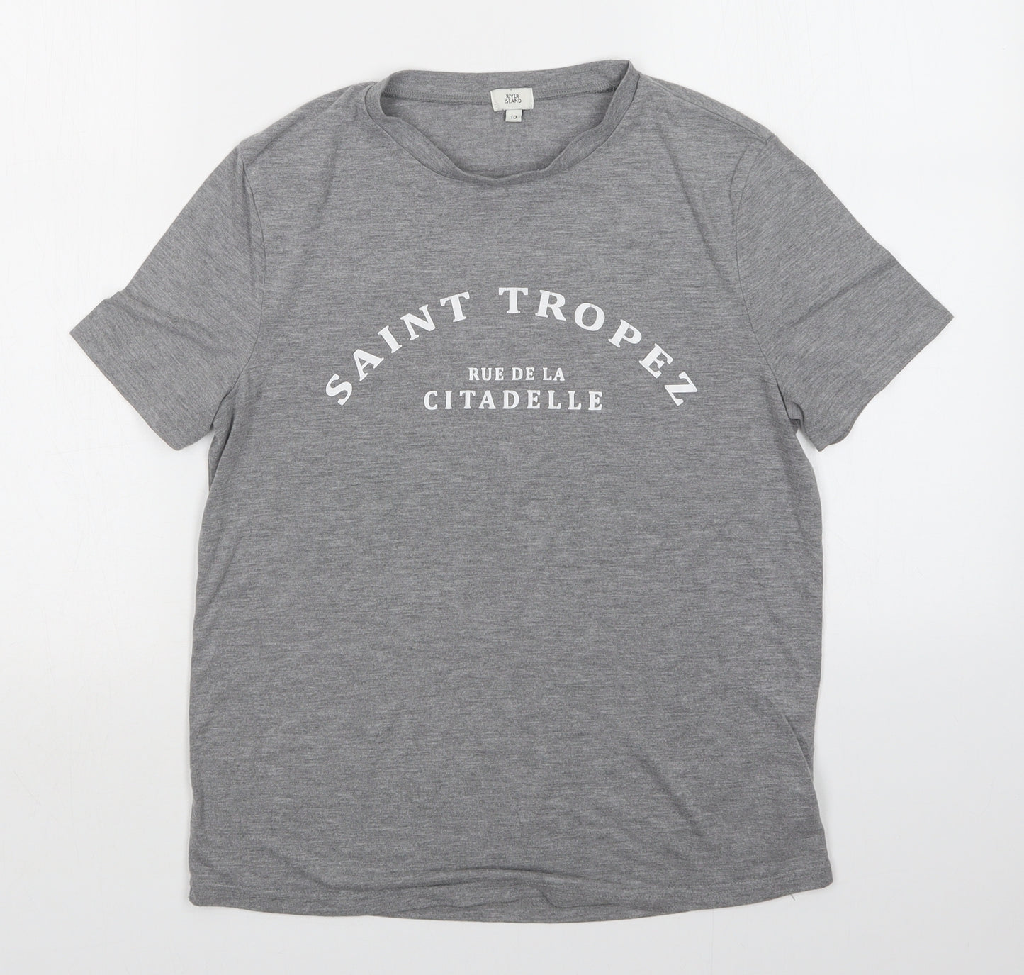 River Island Womens Grey   Basic T-Shirt Size 10