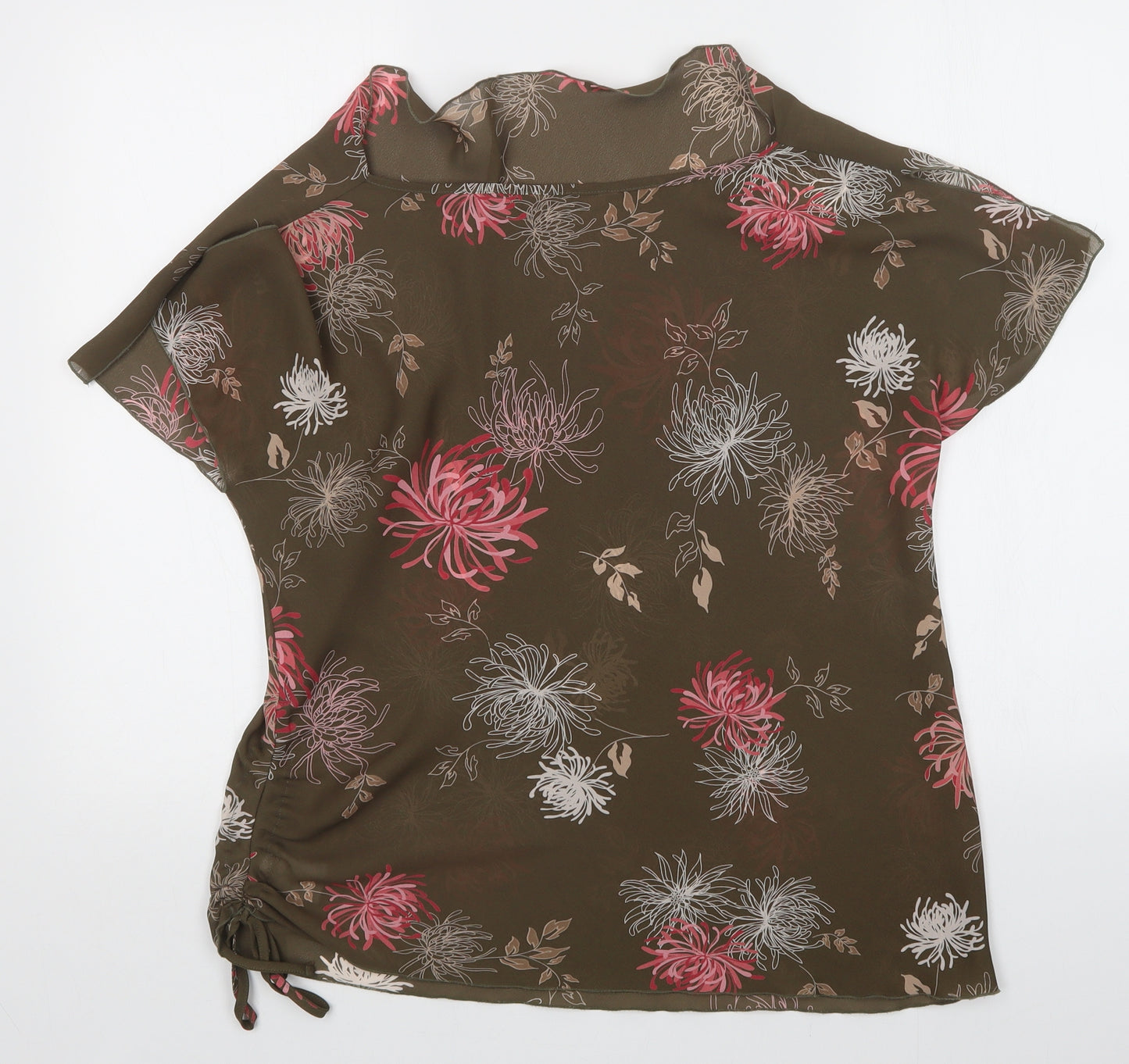 JOIE DE VIVRE Womens Green Floral  Basic Blouse Size 18