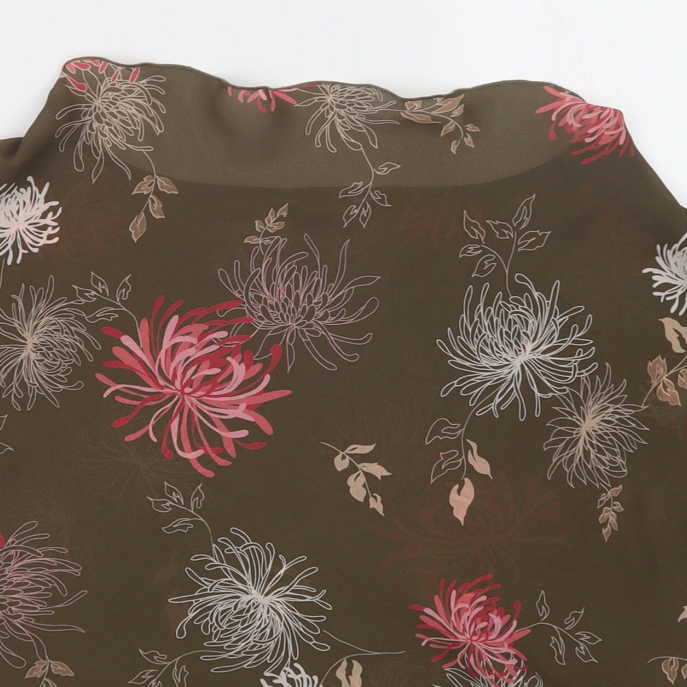 JOIE DE VIVRE Womens Green Floral  Basic Blouse Size 18