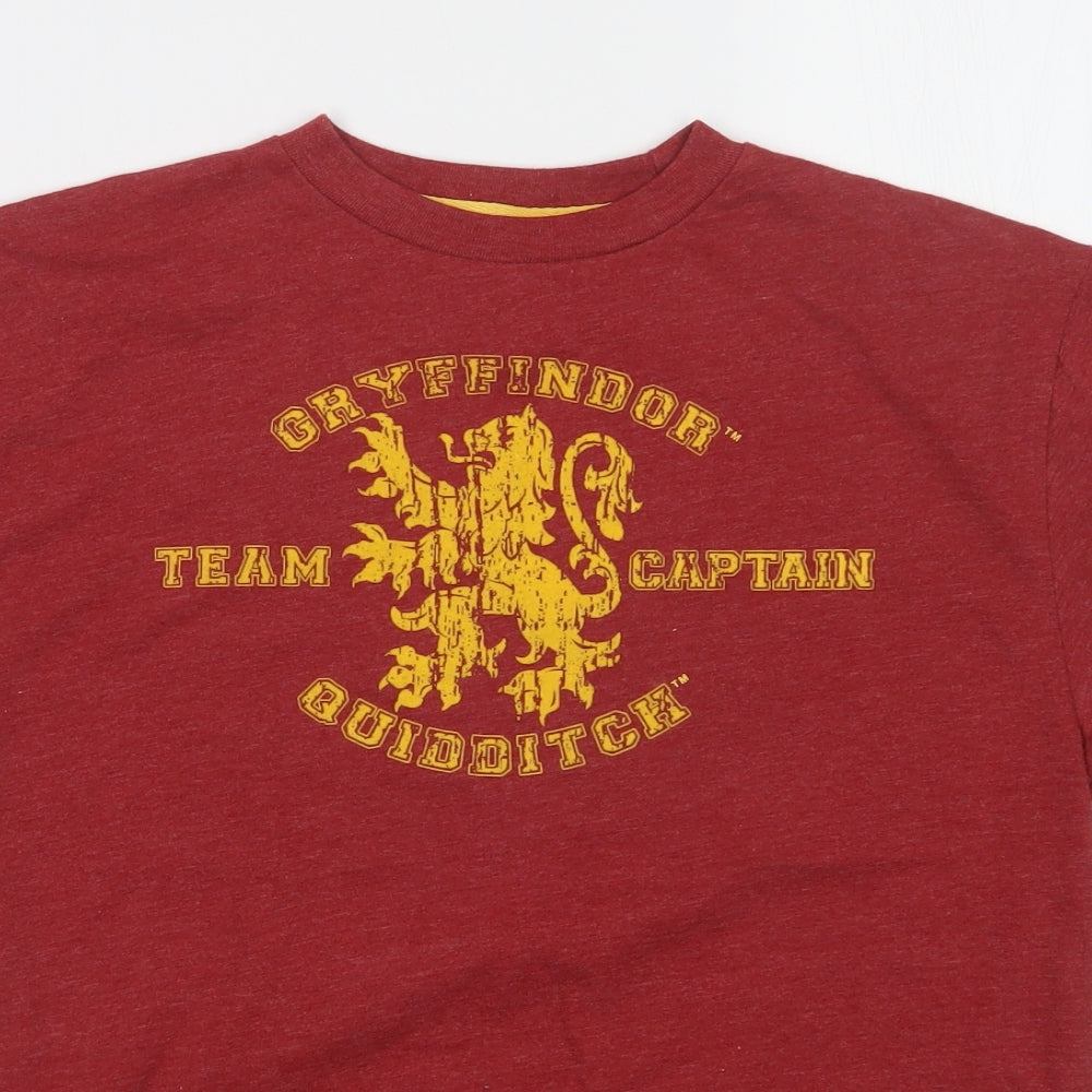 Harry Potter Boys Red   Basic T-Shirt Size M  - Harry Potter