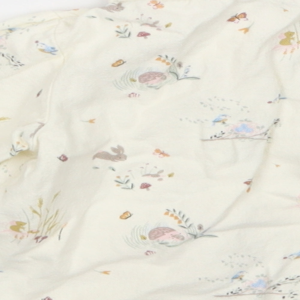 TU Girls Beige Animal Print  Basic Button-Up Size 9-12 Months