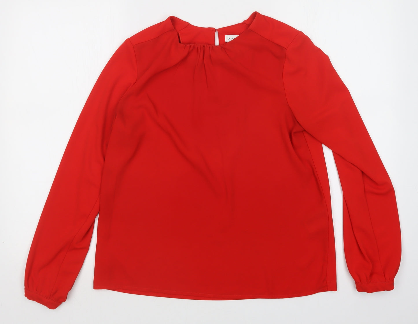 Warehouse Womens Red   Basic Blouse Size 10