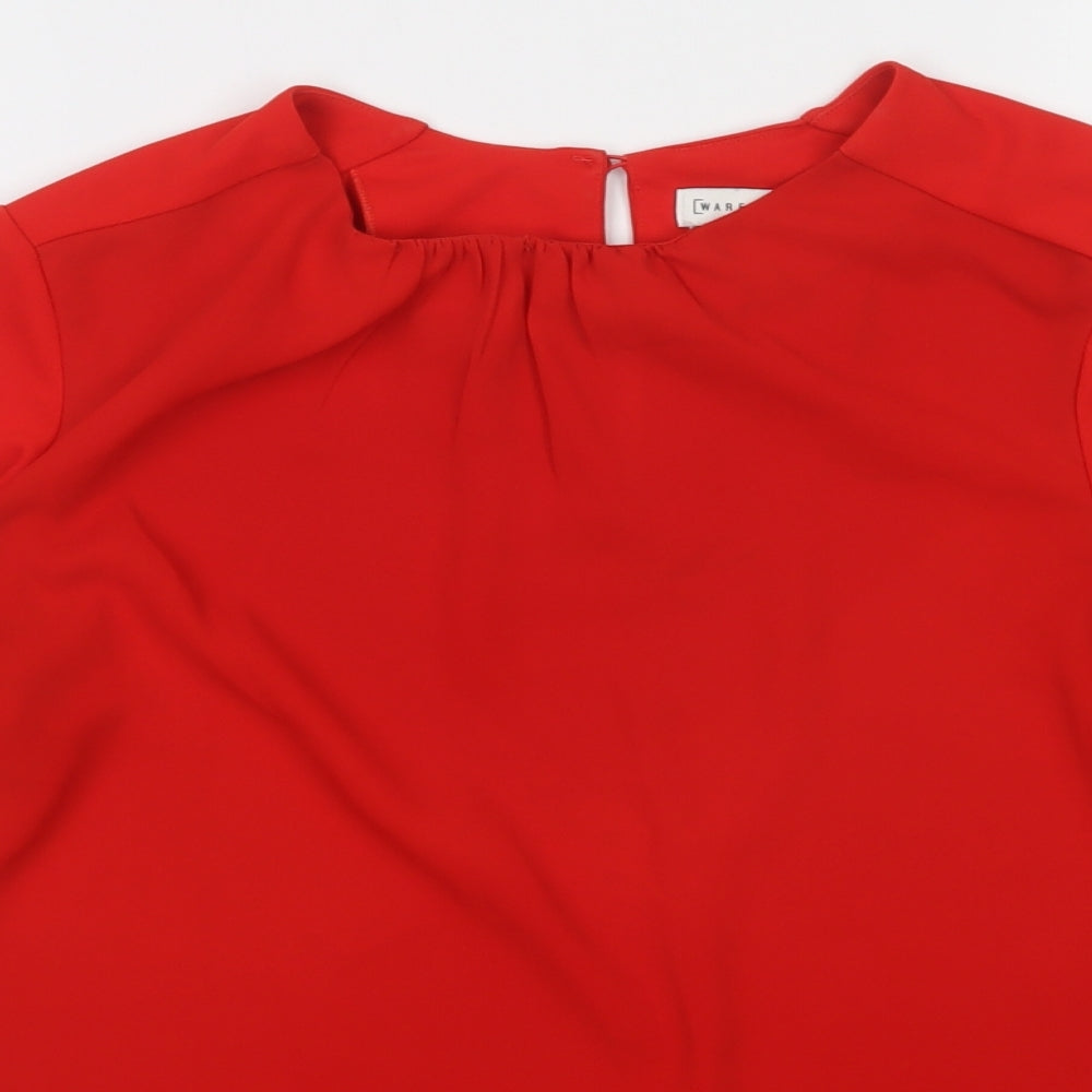 Warehouse Womens Red   Basic Blouse Size 10