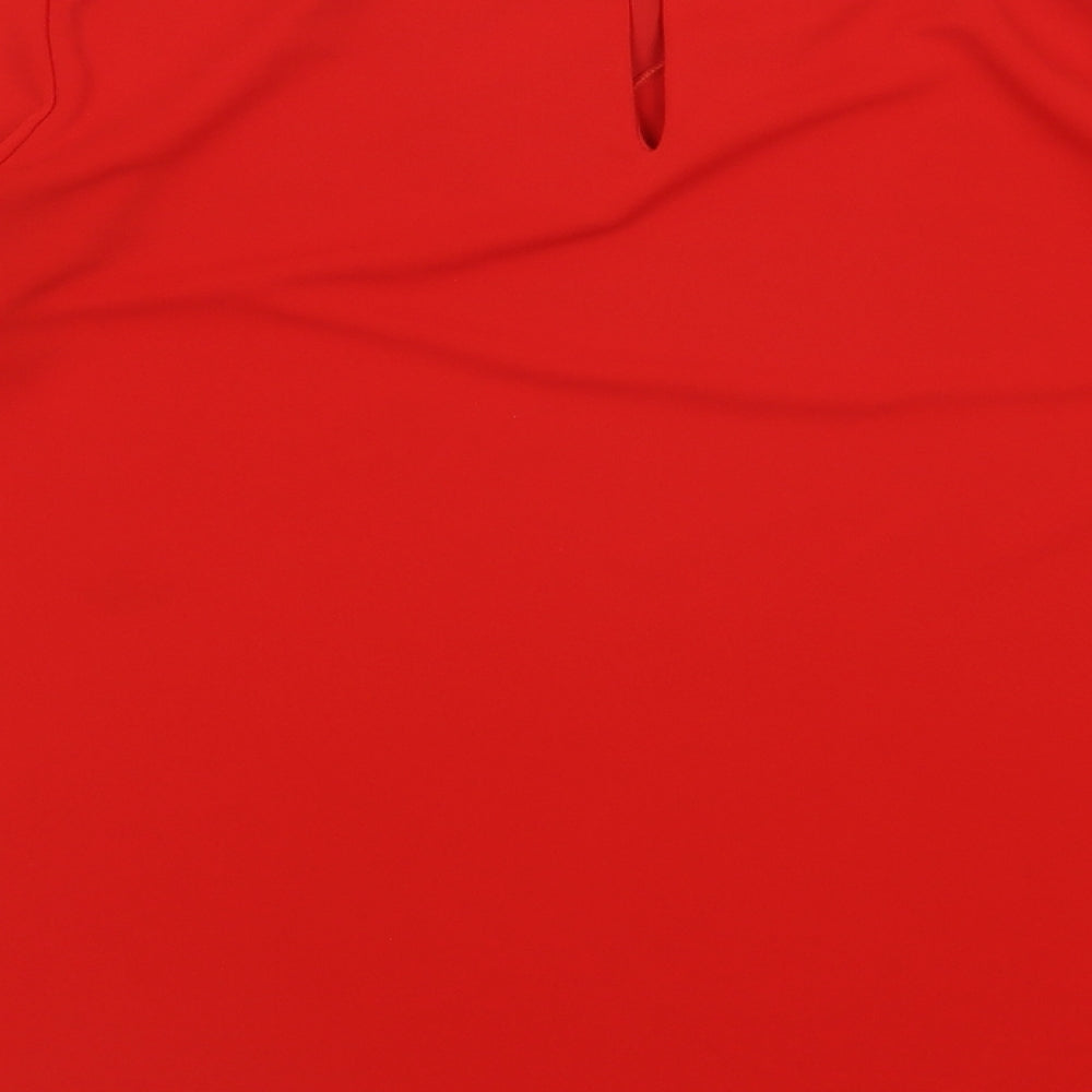 Warehouse Womens Red   Basic Blouse Size 10