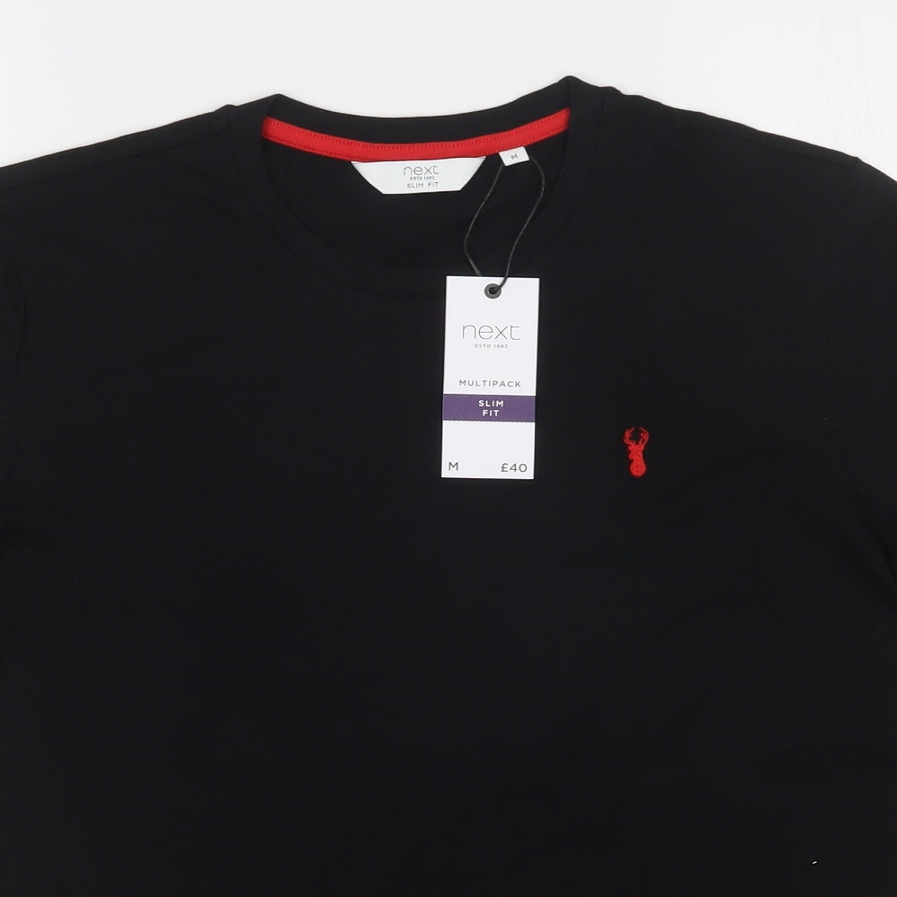 NEXT Mens Black    T-Shirt Size M