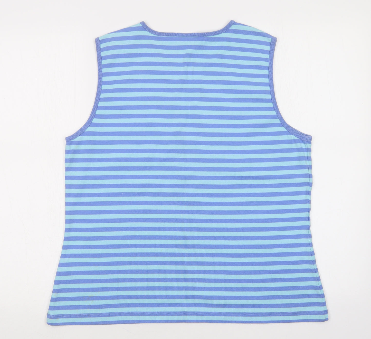 Lands End Womens Multicoloured Striped  Basic Tank Size L