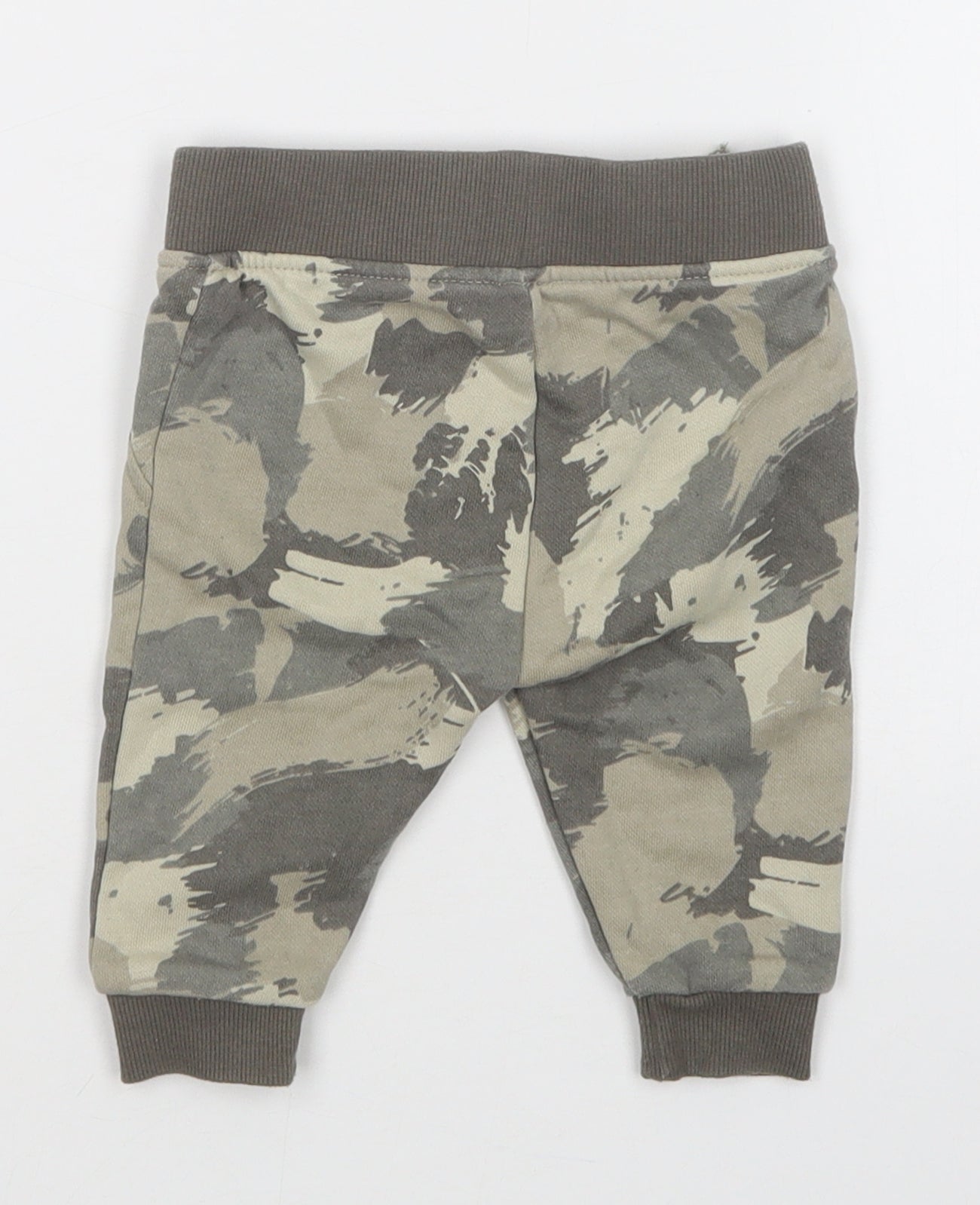 Primark Boys Green Camouflage  Sweatpants Trousers Size 3-6 Months