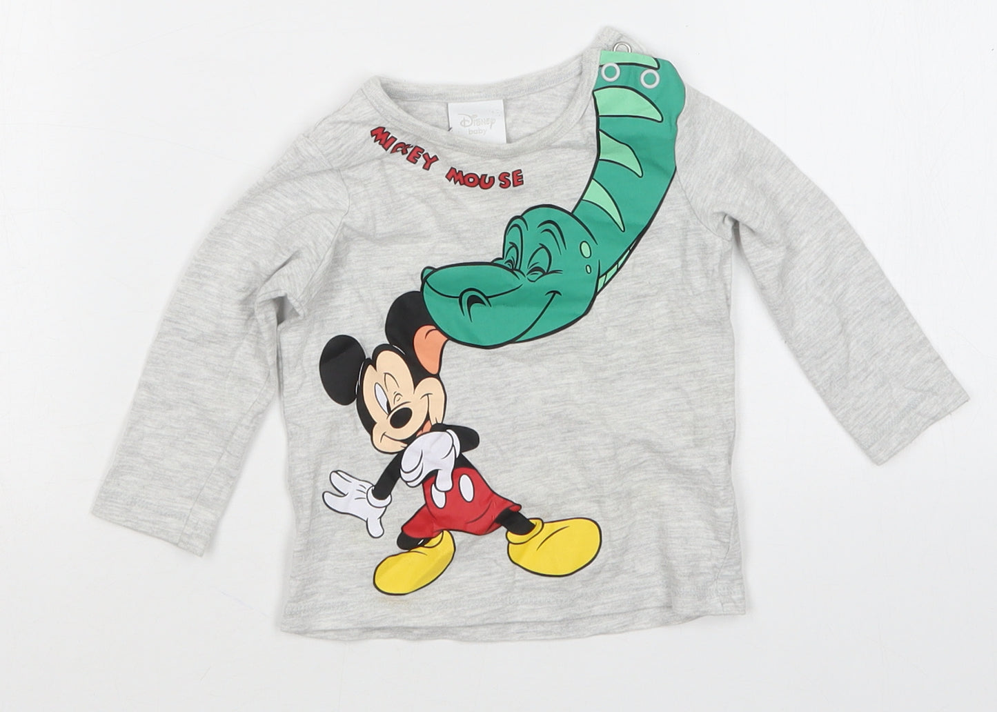Disney Baby Boys Grey   Basic T-Shirt Size 3-6 Months