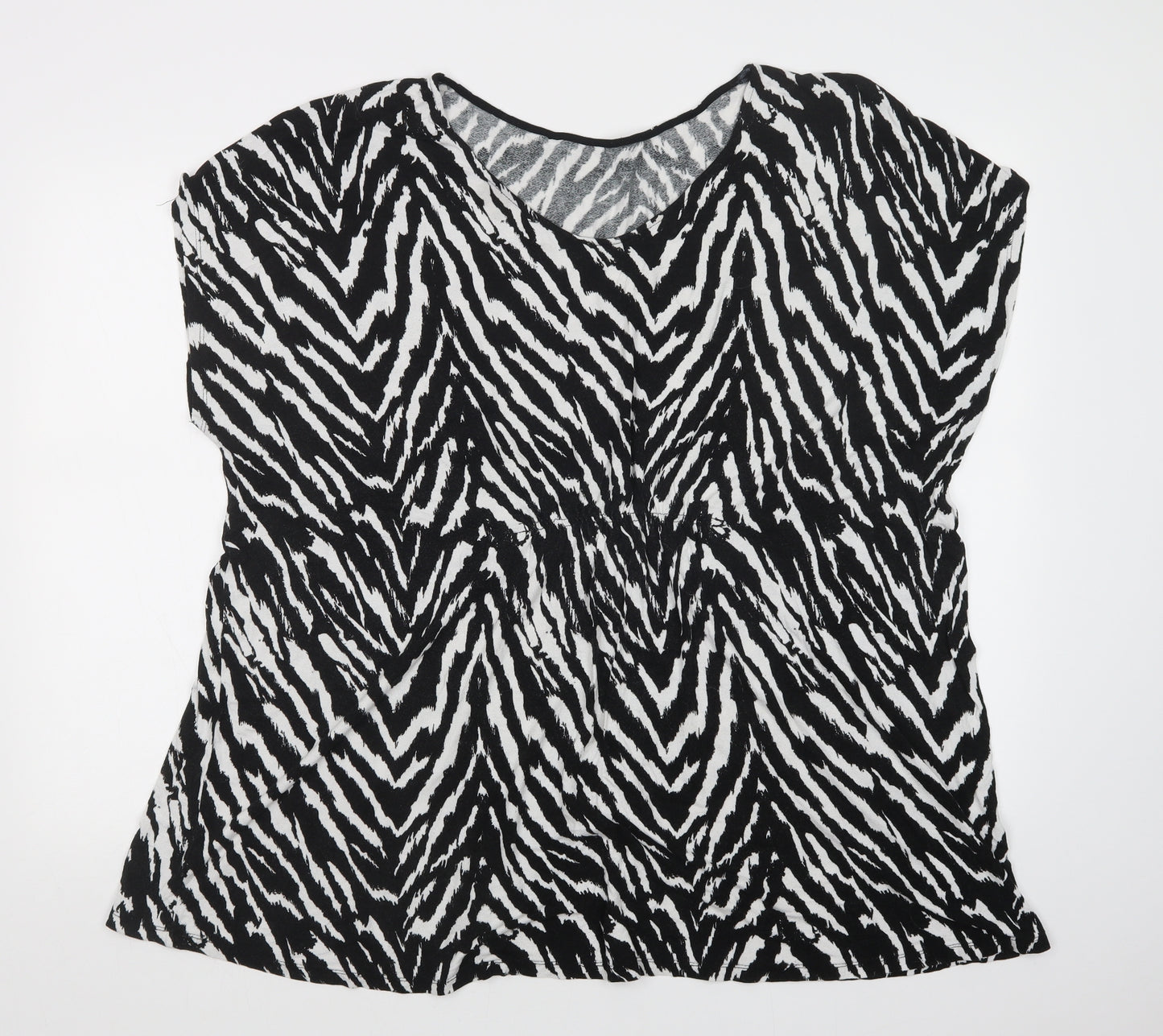 Preworn Womens Multicoloured Animal Print  Basic Blouse Size 24
